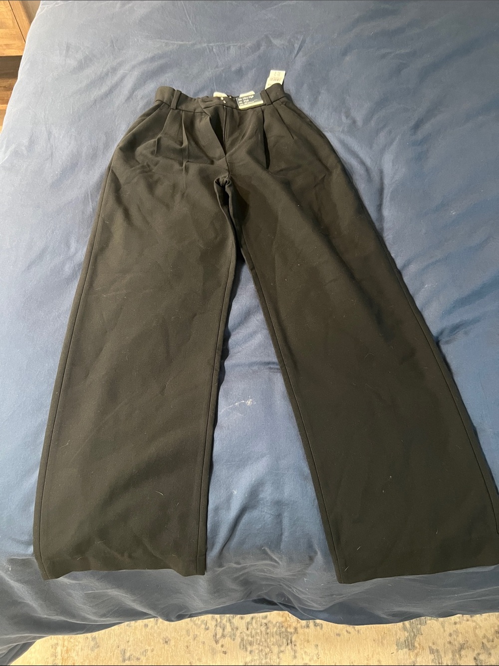 NWT Woman’s A&F Sloane Tailored Black Wide-Leg Dress Pants - Curve Love